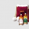 omar聖誕紀念瓶酒標設計以波本酒及雪莉酒作為發想sherry x’mas and bourbon new year，搭配雪花、針葉為聖誕設計元素。